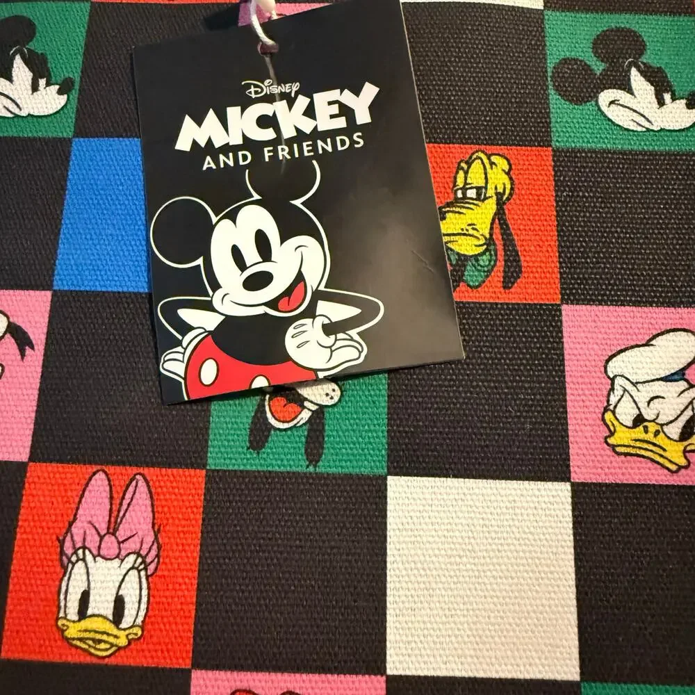 Disney Mickey & Friends Checkerboard Zip Pouch 14